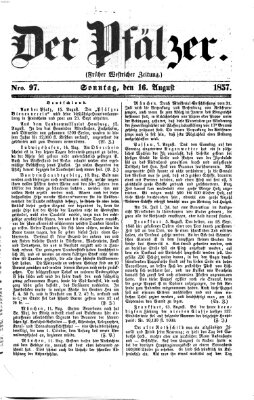 Pfälzer Sonntag 16. August 1857