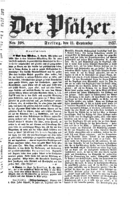 Pfälzer Freitag 11. September 1857