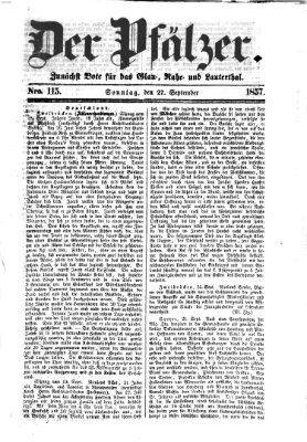 Pfälzer Sonntag 27. September 1857