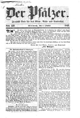 Pfälzer Mittwoch 7. Oktober 1857