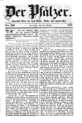 Pfälzer Freitag 23. Oktober 1857