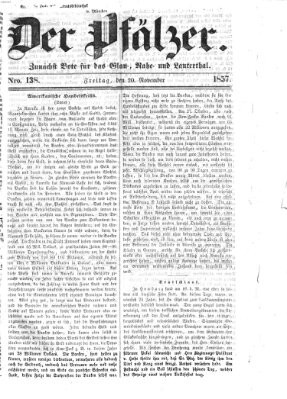 Pfälzer Freitag 20. November 1857