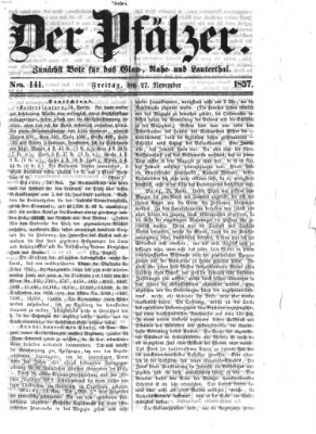 Pfälzer Freitag 27. November 1857