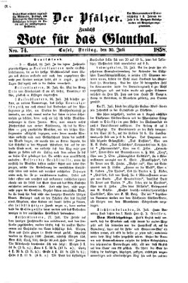 Pfälzer Freitag 30. Juli 1858