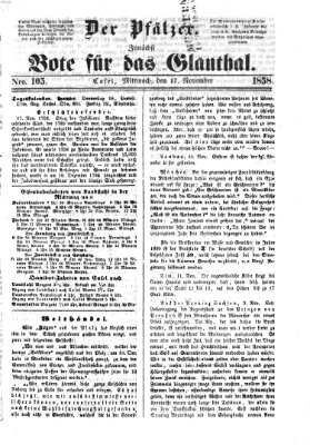 Pfälzer Mittwoch 17. November 1858