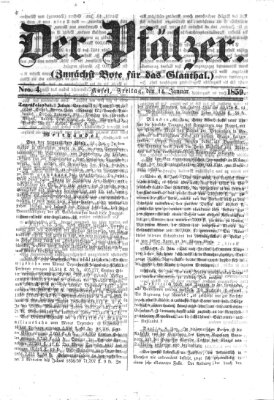 Pfälzer Freitag 14. Januar 1859