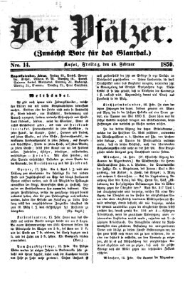 Pfälzer Freitag 18. Februar 1859