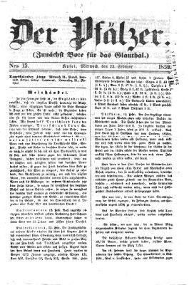 Pfälzer Mittwoch 23. Februar 1859