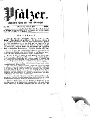 Pfälzer Donnerstag 14. Juli 1859