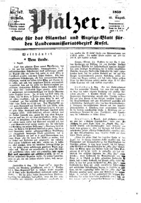 Pfälzer Mittwoch 10. August 1859