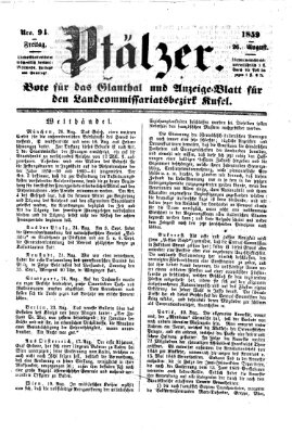 Pfälzer Freitag 26. August 1859