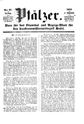 Pfälzer Freitag 2. September 1859