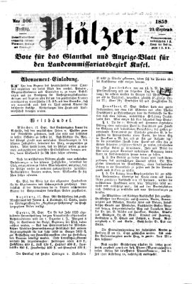 Pfälzer Freitag 23. September 1859