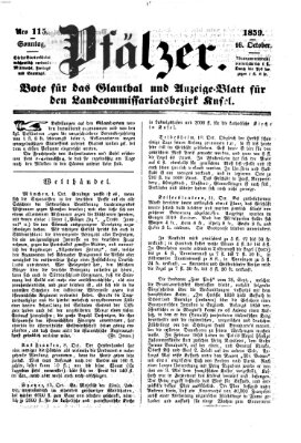 Pfälzer Sonntag 16. Oktober 1859