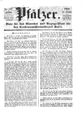 Pfälzer Freitag 21. Oktober 1859