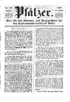 Pfälzer Sonntag 30. Oktober 1859