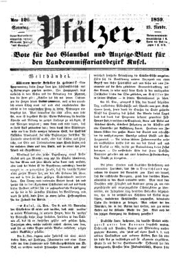 Pfälzer Sonntag 13. November 1859