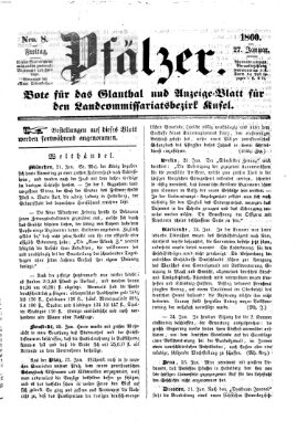 Pfälzer Freitag 27. Januar 1860