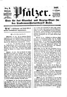 Pfälzer Mittwoch 1. Februar 1860