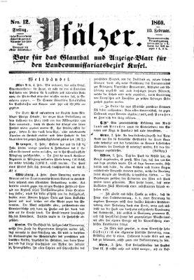 Pfälzer Freitag 10. Februar 1860