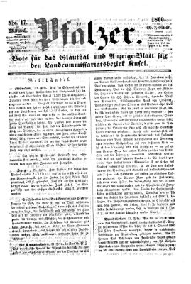 Pfälzer Mittwoch 29. Februar 1860