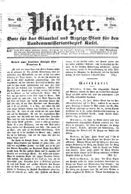 Pfälzer Mittwoch 20. Juni 1860