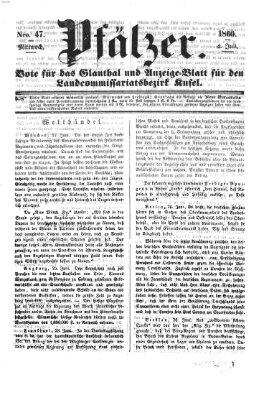 Pfälzer Mittwoch 4. Juli 1860