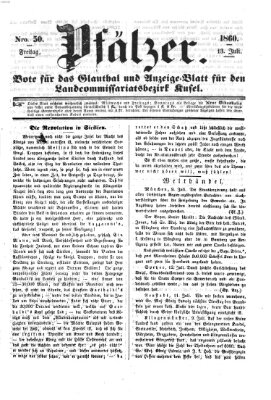 Pfälzer Freitag 13. Juli 1860