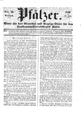 Pfälzer Mittwoch 25. Juli 1860