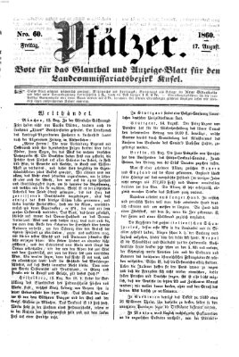 Pfälzer Freitag 17. August 1860