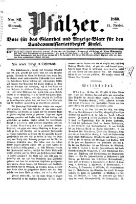 Pfälzer Mittwoch 21. November 1860