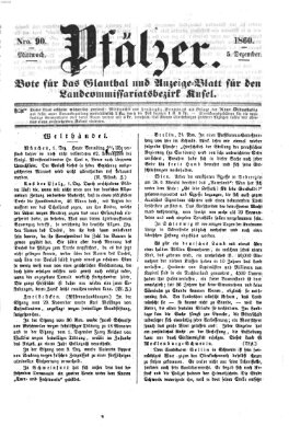 Pfälzer Mittwoch 5. Dezember 1860