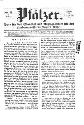 Pfälzer Freitag 7. Dezember 1860