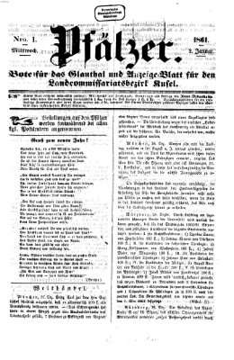 Pfälzer Mittwoch 2. Januar 1861