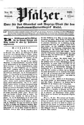 Pfälzer Mittwoch 6. Februar 1861