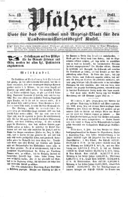 Pfälzer Mittwoch 13. Februar 1861