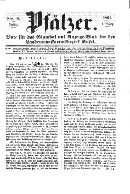 Pfälzer Freitag 1. März 1861