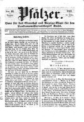 Pfälzer Freitag 15. März 1861