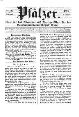 Pfälzer Mittwoch 3. April 1861