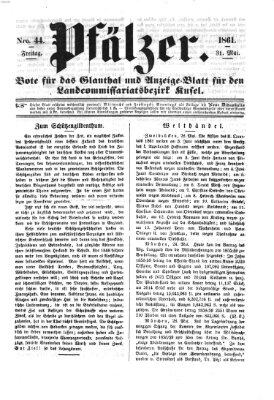 Pfälzer Freitag 31. Mai 1861