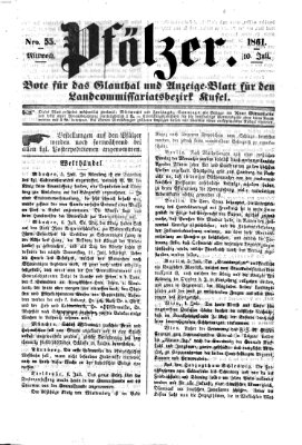 Pfälzer Mittwoch 10. Juli 1861