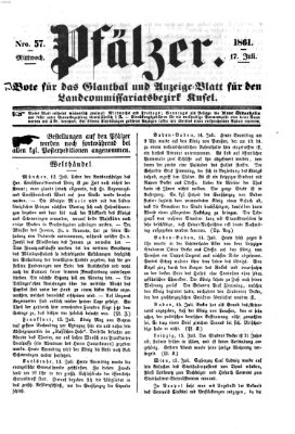 Pfälzer Mittwoch 17. Juli 1861