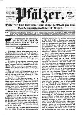 Pfälzer Mittwoch 7. August 1861