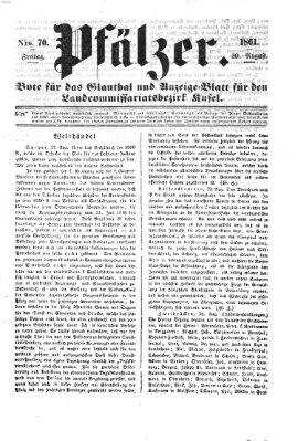 Pfälzer Freitag 30. August 1861