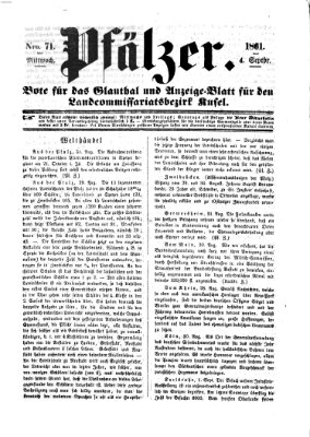 Pfälzer Mittwoch 4. September 1861