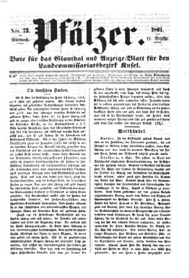 Pfälzer Mittwoch 11. September 1861