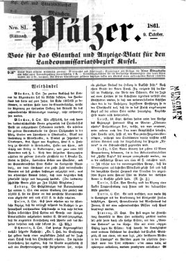 Pfälzer Mittwoch 9. Oktober 1861