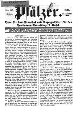 Pfälzer Freitag 11. Oktober 1861