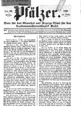 Pfälzer Freitag 15. November 1861