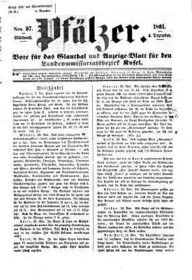 Pfälzer Mittwoch 4. Dezember 1861